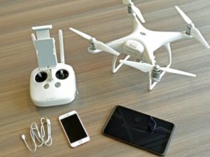 phantom-4-drone with mobile